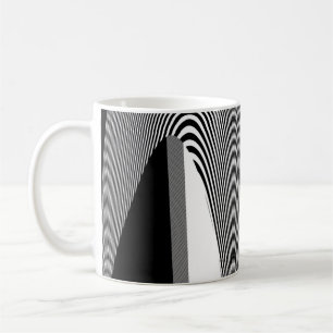 Schwarz-Weiß-Op-Art-Design, Kaffee-Tasse Kaffeetasse