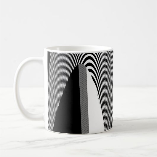 Schwarz-Weiß-Op-Art-Design, Kaffee-Tasse Kaffeetasse (Links)