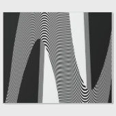 Schwarz-Weiß-Op-Art-Design, Schleifpapier Geschenkpapier (Flach)