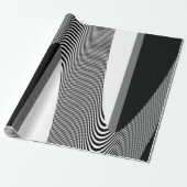 Schwarz-Weiß-Op-Art-Design, Schleifpapier Geschenkpapier (Ungerollt)