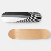 Schwarz-Weiß-Op-Art-Design, Skateboard (Horizontal)