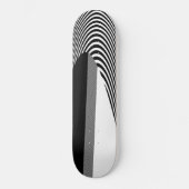 Schwarz-Weiß-Op-Art-Design, Skateboard (Vorderseite)