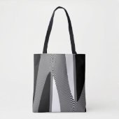 Schwarz-Weiß-Op-Art-Design, Tasche (Vorderseite)