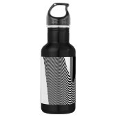 Schwarz-Weiß-Op-Art-Design, Wasserflasche (Vorderseite)