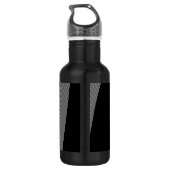 Schwarz-Weiß-Op-Art-Design, Wasserflasche (Rückseite)