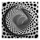 Schwarz-Weiß-Op-Art Poster (Vorderseite)
