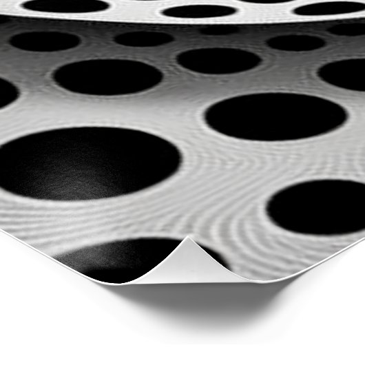 Schwarz-Weiß-Op-Art Poster (Ecke)