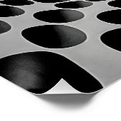 Schwarz-Weiß-Op-Art Poster (Ecke)