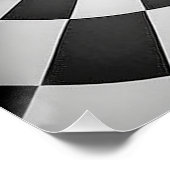 Schwarz-Weiß-Op-Art Poster (Ecke)