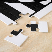 Schwarz-Weiß-Op-Art Puzzle (Seite)