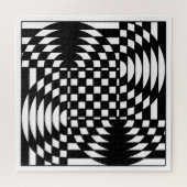 Schwarz-Weiß-Op-Art Puzzle (Horizontal)