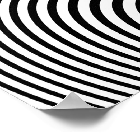 Schwarz-Weiß-Op Optische Illusion Wand-Poster Poster (Ecke)