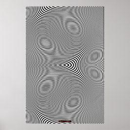 Schwarz-Weiß-Op Optische Illusion Wand-Poster Poster