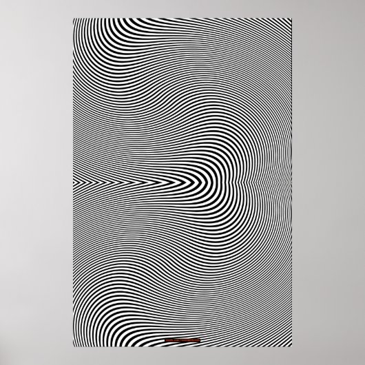 Schwarz-Weiß-Op Optische Illusion Wand-Poster Poster (Vorne)