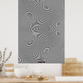 Schwarz-Weiß-Op Optische Illusion Wand-Poster Poster (Küche)