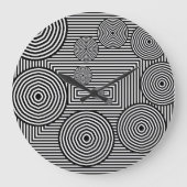 Schwarz-weiß Opti Große Uhr (Vorderseite)