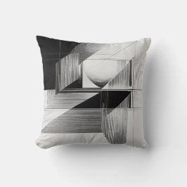 Schwarz-Weiß-Optik-Linie-Kissen Kissen