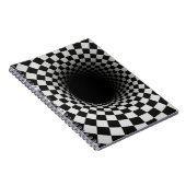 Schwarz-Weiß-Optik-Tunnel-Illusion Notizblock (Rechte Seite)