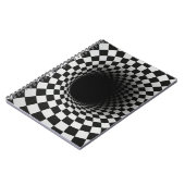 Schwarz-Weiß-Optik-Tunnel-Illusion Notizblock (Linke Seite)