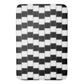 Schwarz-Weiß-optische Illusion eines karierten Mus Badematte (Vorderseite Vertikal)