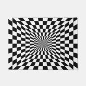 Schwarz-Weiß-optische Illusion Fußmatte (Vorderseite)