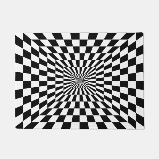 Schwarz-Weiß-optische Illusion Fußmatte (Vorderseite)