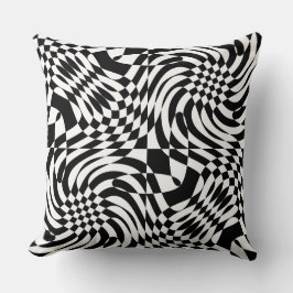 Schwarz-Weiß-optische Illusion Kissen