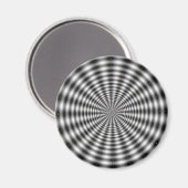 Schwarz-Weiß-optische Illusion Magnet (Vorderseite/Rückseite)