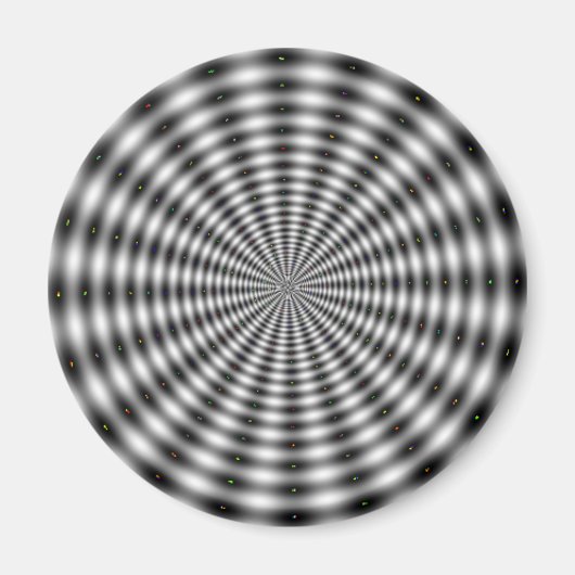 Schwarz-Weiß-optische Illusion Magnet (Vorne)