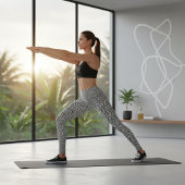 Schwarz-Weiß-optische Illusion Mosaikmuster Leggings