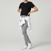 Schwarz-Weiß-optische Illusion Mosaikmuster Leggings