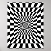 Schwarz-Weiß-optische Illusion Poster (Vorne)