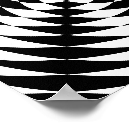 Schwarz-Weiß-optische Illusion Poster (Ecke)