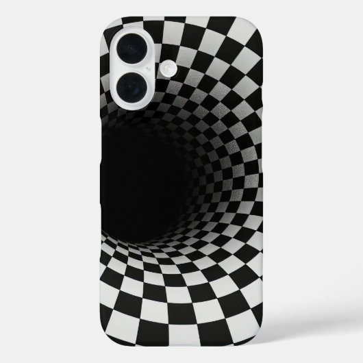 Schwarz-Weiß-Optische-Täuschungs-Tunnel Case-Mate iPhone Hülle (Rückseite)