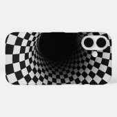 Schwarz-Weiß-Optische-Täuschungs-Tunnel Case-Mate iPhone Hülle (Rückseite (Horizontal))