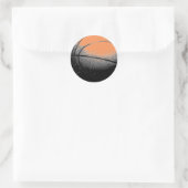 Schwarz-weiß Orange Basketball Pop Art Sticker (Tasche)