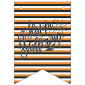 Schwarz-weiß & Orange Illustrierte Halloween-Jagd Wimpelkette (Erste Fahne)