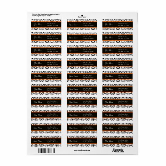 SCHWARZ-WEISS ORANGE YELLOW DAMASK (Vorne)