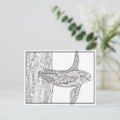Schwarz-Weiß-Orca-Färbung Postkarte (Stehend Vorderseite)