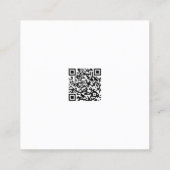 Schwarz-Weiß-Orchid-Blume Florist Quadratische Visitenkarte (Rückseite)