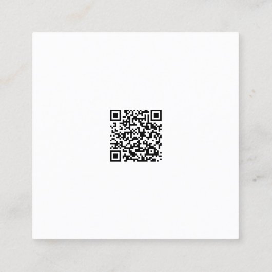 Schwarz-Weiß-Orchid-Blume Florist Quadratische Visitenkarte (Rückseite)