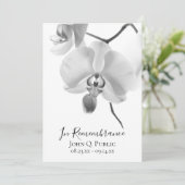 Schwarz-Weiß-Orchideen auf der Beerdigungsreise Programm (Stehend Vorderseite)