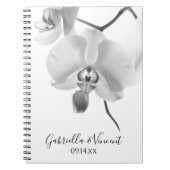Schwarz-Weiß-Orchideen-Gästebuch Notizblock (Vorderseite)