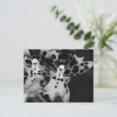 Schwarz-Weiß-Orchideen Postkarte (Stehend Vorderseite)
