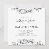 Schwarz-Weiß-Orchideen - Wine tasting in der Fatto Einladung (Vorderseite)