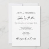 Schwarz-Weiß-Orchideen zum Tode Einladung (Rückseite)