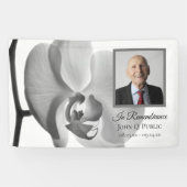 Schwarz-Weiß-Orchideenfeier zur Beerdigung des Leb Banner (Horizontal)
