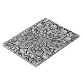 Schwarz-Weiß Original-Mandala-Kunst Notizblock (Linke Seite)