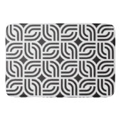 Schwarz-Weiß-Ornament-Muster antik Badematte (Vorderseite)