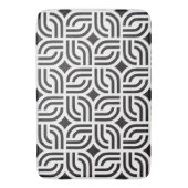 Schwarz-Weiß-Ornament-Muster antik Badematte (Vorderseite Vertikal)